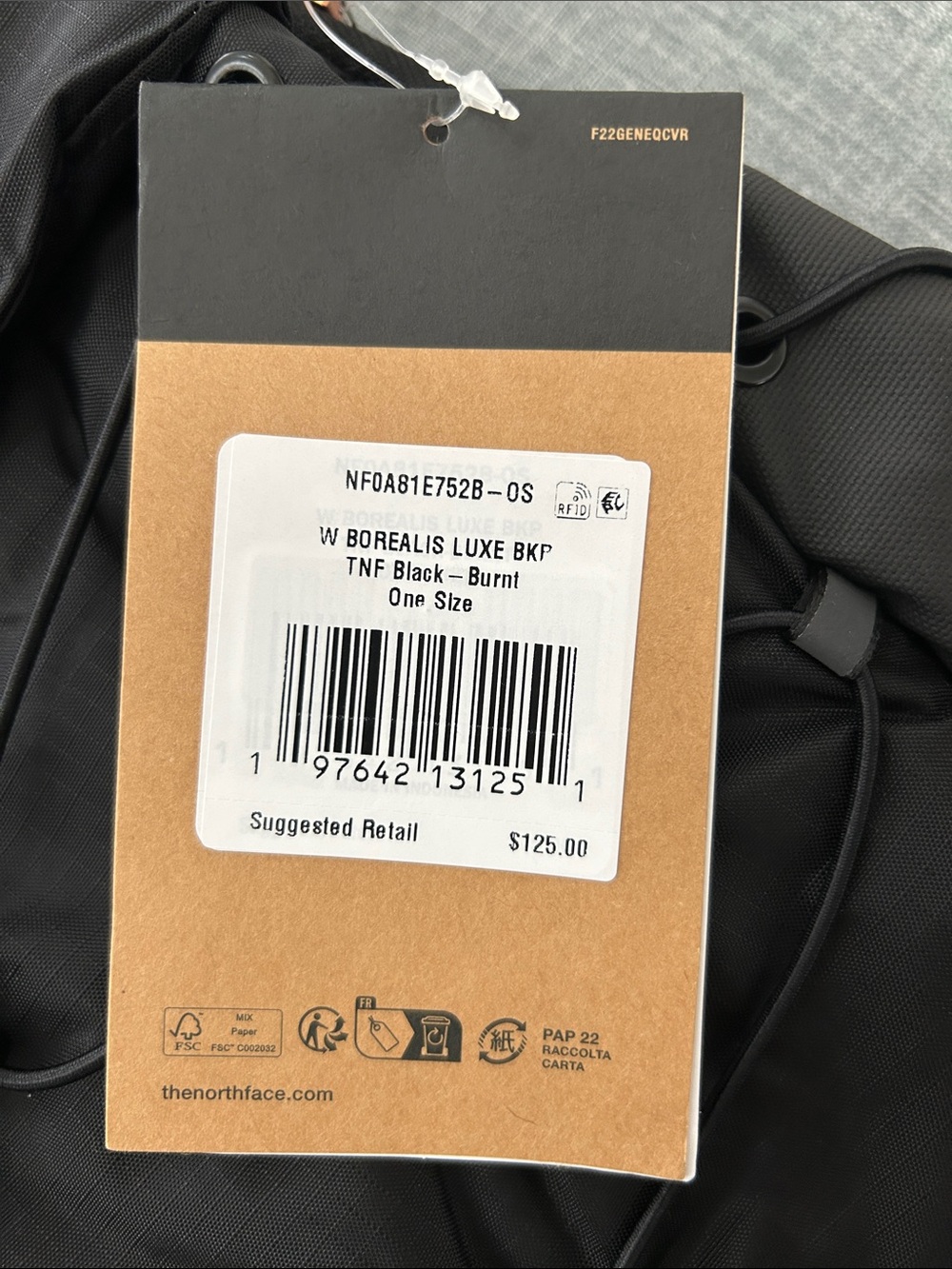 The North Face Women’s Borealis Luxe Backpack in TNF Black- Burnt - Picture 10 of 11